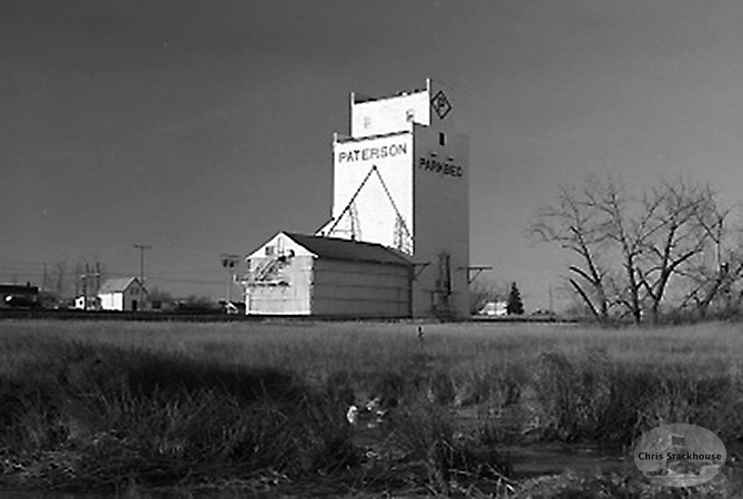 Paterson wooden grain elevator at Parkbeg, Saskatchewan
